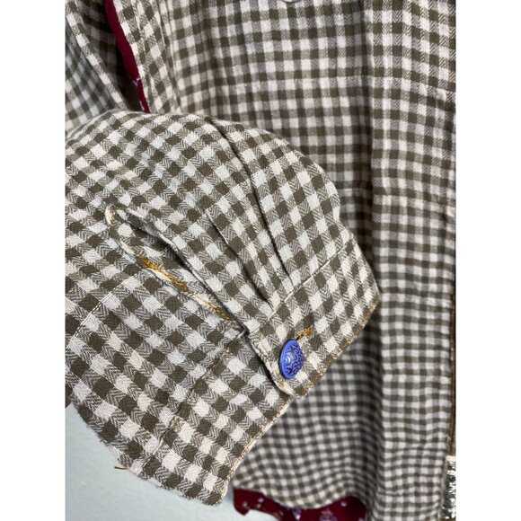 Aratta Silent Journey Anastasia Tunic Embroidered Floral Top Women Medium Plaid - Picture 16 of 16